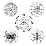 1 x Brand New CREATCABIN Pendulum Board with Crystal Necklace Devil s Eye Moon Phase Wooden Carven Metaphysical Message Board Dowsing Divination Spirit Mat Witchcraft Altar Supplies Kit Wiccan Beginner 7.9inch - RRP €10.55