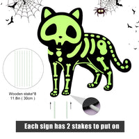 2 x Brand New 4pcs Black Cat Decoration Halloween, 4 Styles Luminous Halloween Black Cat Decoration Garden with Stakes Halloween Outdoor Decorations for Yard Lawn Garden Halloween Party - RRP €40.8