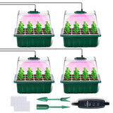 1 x RAW Customer Returns YAUNGEL Seed 4 Pezi Germination Seed, Mini Seed Germination, with Full Spectrum Solar Light Mini Seed Planting Kit for Seed, Semi Seed with LED Light, Green - RRP €25.99