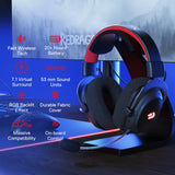 1 x RAW Customer Returns Redragon H510 Zeus-X RGB - Wireless Gaming Headset 7.1 Surround Sound - 53MM Audio Transducers in Memory Foam Ear Pads and Durable Fabric Cover - RRP €69.99