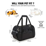 1 x RAW Customer Returns Comfortable dog and cat carrier approved for airplanes, with soft side padding - RRP €33.99