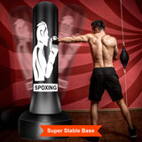 1 x RAW Customer Returns Standing Punching Bag for Adults 70 - Heavy Punching Bag with Boxing Gloves and Electric Air Pump, Men and Women Standing Kickboxing Bags for Training MMA, Muay Thai, Fitness Beginners. - RRP €59.99