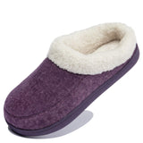 1 x Brand New NewDenBer Slippers Women s Memory Foam Winter Comfortable Soft Lined Non-Slip Plush Warm Slippers 41 42 EU, Purple  - RRP €24.35