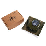 1 x RAW Customer Returns GWHOLE Compass Military Marching Compass with Bag for Camping, Hiking, German Instructions - RRP €12.49