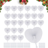 1 x RAW Customer Returns TORKED 60 pieces paper fans wedding, hand fans wedding decoration white heart-shaped foldable fans ladies wedding guests for celebrations gift, wedding decoration, photography, wall decoration - RRP €42.99