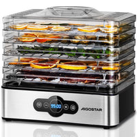 1 x RAW Customer Returns Aigostar Crispy 240W Food Dehydrator, Dehydrator with 5 Adjustable Height Trays, LED Display, 99H Timer and Adjustable Temperature, Fruit and Vegetable Dehydrator, BPA Free - RRP €65.4