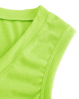 1 x RAW Customer Returns ELFIN Women s V-Neck Tank Top Sleeveless Summer Basic T-Shirts Casual Tops Tunic Tops L, Neon Green  - RRP €20.16