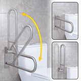 3 x RAW Customer Returns LORESJOY Disabled toilet grab bar, 60cm foldable wall support bar, disabled toilet grab bars for seniors, stainless steel toilet support bar, folding toilet support bar, load capacity 300-350kg - RRP €181.47