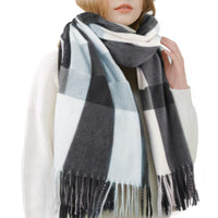 1 x Brand New Unaone Womens Winter Scarf Soft Warm Scarves Fashion Tassel Plaid Shawl Wraps for Women - RRP €27.6