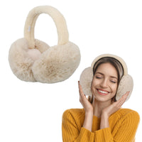 1 x RAW Customer Returns Apricitie Winter Ear Warmers Foldable Earmuffs Adjustable Plush Earmuffs Warm Earmuffs Ear Muffs Ear Warmers Cold Protection Winter Accessories for Women Men, Beige - RRP €8.05