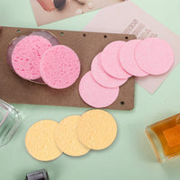 15 x Brand New 60 Pieces Compressed Facial Sponges, Reusable Round Cellulose Facial Sponges Makeup Remover Sponge for Face Cleaning Pink Yellow  - RRP €121.35