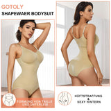 1 x RAW Customer Returns Gotoly Shapewear Women s Tummy Control Body Strong Shaping Bodysuit Figure Shaping Body Shaper Shaping Corset Body Seamless Shaping Bodysuits Beige, XL-XXL  - RRP €24.99