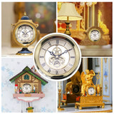 1 x RAW Customer Returns Uposao Clock Movement - Plug-in Clock Movement, 103mm Built-in Clock European Style Round Non-ticking Battery Operated Clock Movement Table Clock Quartz Clock with Roman Numerals for Living Room, Kitchen Decoration - RRP €25.67