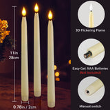 1 x RAW Customer Returns PChero LED candles with remote control, 10-piece electric LED candle set, small stick candles, flickering flame with timer function for Halloween New Year s Eve party, room decoration, Christmas, living room - RRP €36.25