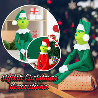 4 x Brand New Christmas Green Monster Doll, Elf Plush Toys Elf on The Shelf Doll Children s Cartoon Plush Toy Boys and Girls, Christmas Decorations Red Green  - RRP €56.44