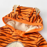 1 x RAW Customer Returns AGQT Baby Tiger Costume Children s Carnival Costumes Baby Boys Animal Clothes One-Piece Romper with Hood Carnival Disguise Cosplay Orange, 9-12 Months  - RRP €39.99