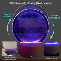 1 x RAW Customer Returns Neioaas Moving Sand Art Desk Lamp, 3D Deep Sea Sandscape Quicksand Desk Lamp with 7 Colors Changing Sand, Desk Art Toys for Life Red, Exclude 3AA  - RRP €22.8