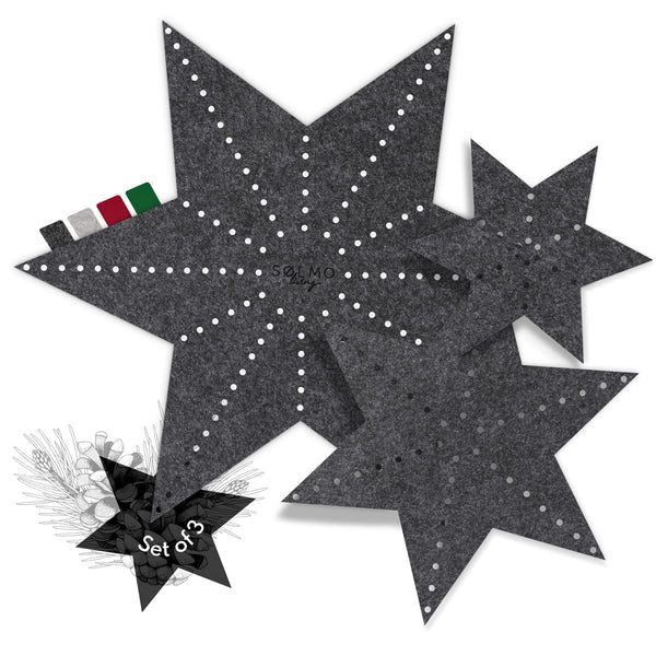 Brand New Job Lot Pallet - Set of 3 Felt Star Coasters, Washable and Heat Resistant, Real Wood, Suitable for Table Gray - 347 Items - RRP €7911.6