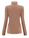 1 x Brand New SSLR Women s Thermal Long Sleeve Turtleneck Shirt Slim Fit Basic Tops Brushed Turtleneck Pullover Small, Dark Khaki  - RRP €24.1