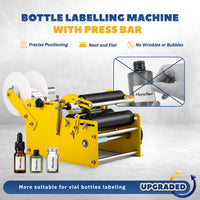 1 x RAW Customer Returns Hanchen Manual Round Bottle Labeling Machine, Labeling Machine, Label Applicator, MT-30 for Width 10-110mm, Length 10-300mm Labels with Handle  - RRP €267.25