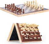 1 x RAW Customer Returns Syrace Chess Board Chess Set Wooden Folding Handmade Magnetic Large Chess Set for Children and Adults Good for Indoor Outdoor and Travel Magnetic - RRP €39.99