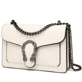 1 x RAW Customer Returns Travistar Chain Crossbody Bag Shoulder Bag Women Handbag Ladies Small Shoulder Bag Leather Cross Body Bag Stylish Evening Bag with Adjustable Chain Shoulder Strap White - RRP €30.38