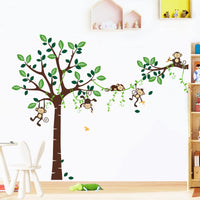 8 x Brand New decalmile Wall Sticker Monkey Animals Tree Wall Sticker Jungle Animals Wall Sticker Children s Room Baby Room Bedroom Wall Decoration H 82 cm  - RRP €90.32