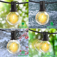 1 x RAW Customer Returns LED fairy lights outside - 30M outdoor fairy lights power 50 2 LED bulbs weatherproof IP44 waterproof balcony fairy lights inside outside fairy lights for patio garden weddings parties 30M 50 2  - RRP €39.99