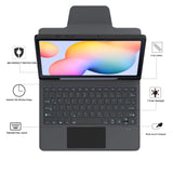 1 x RAW Customer Returns ROOFEI Galaxy Tab S6 Lite case with keyboard QWERTZ 7-color lighting keyboard with trackpad, all-in-one keyboard case with pen holder for Samsung Galaxy Tab S6 Lite 10.4 2020 2022 - RRP €67.98