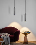 1 x RAW Customer Returns BOYIR Pendant Light Modern Cylinder Black Hanging Lamp 30cm, Hanging Lamp Height Adjustable Aluminum Chandelier with GU10 Socket max. 60 Watt Pendant Lamp Ceiling Lamp for Living Room Bedroom - RRP €26.68