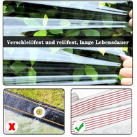 1 x RAW Customer Returns Waterproof transparent PVC tarpaulin with eyelets for garden and gazebo, tarpaulin for plants, grill, greenhouse, pet hutch roof 0.4mm thick glass transparent tear-resistant and durable tarpaulin 3x5m - RRP €90.74