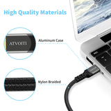 1 x RAW Customer Returns Atvoiti USB C to HDMI Cable 4K, USB Type-C to 4K HDMI Braided Cable Thunderbolt 3 4 Compatible for MacBook Pro Air, Pad Pro, Dell XPS, Galaxy S20 S10 and More 2M  - RRP €10.32