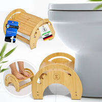 1 x RAW Customer Returns TRIXUS - Toilet stool for adults Angle-adjustable wooden toilet stool Bathroom stool that improves your quality of life, the test winner against intestinal problems and constipation - RRP €39.99