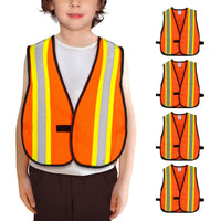 26 x Brand New KAYGO Pack of 5 children s safety vests for children 6-9 years, high visibility silver stripes, reflective, unisex children s high-visibility vest for school, bicycle, sports 2XS, 6-9 years  - RRP €499.2