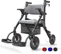 RAW Customer Returns Job Lot Pallet - Wheelchair Rollator Foldable and Lightweight with Seat - 14 Items - RRP €3999.86