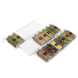 1 x RAW Customer Returns Lifewit spice rack drawer spice drawer insert from 22cm to 44cm extendable spice drawer organization system, spice storage for kitchen worktop cupboard 3 levels, set of 6, transparent - RRP €16.18