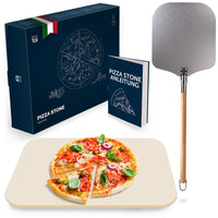 1 x RAW Customer Returns Blumtal pizza stone - Pizza stone made of high-quality cordierite for pizza like the Italians make - heat-resistant up to 900 C - pizza stone for oven and grill - baking stone for bread - baking steel alternative - RRP €38.08