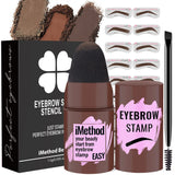 2 x Brand New iMethod Eyebrow Stamp and Eyebrow Stencil Kit Eyebrow Stamping Kit for Perfect Eyebrow Makeup Eyebrow Pomade 20 Eye Brow Shaping Kit Easy to Use Long Lasting Dark Gray - RRP €39.76