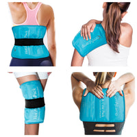 1 x RAW Customer Returns Comfytemp Reusable Cold Gel Bags with Straps, 27 x 37 cm, Large Ice Bag for Shoulders, Knees, Elbows, Hips, Back, Cold Heat Compresses for Sprains, Swelling and Bruises Blue - RRP €18.99