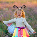 1 x RAW Customer Returns VIKILON 3-piece butterfly costume girls butterfly wings children s butterfly cape butterfly children s costume with tutu skirt headband for girls carnival cosplay party - RRP €15.12