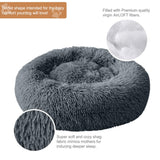 1 x RAW Customer Returns NIBESSER pet bed dog bed cat bed round plush dog sofa cat sofa cushion in doughnut shape diameter 60cm, dark gray  - RRP €24.79