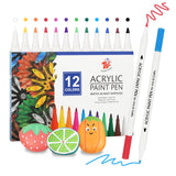 1 x RAW Customer Returns TBC The Best Crafts Acrylic Pens for Stones Waterproof, 48 Colors, Acrylic Pens Waterproof, Stone Painting Pens, Acrylic Paint Markers, Glass Painting Pens for Canvas, Wood, Easter Gifts for Children - RRP €13.1