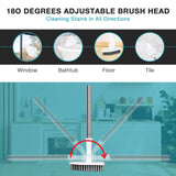 1 x RAW Customer Returns Shower, Bathtub and Tile Scrubber Cleaning Brush with Long Handle 116cm - 2 in 1 Scrubbing Brush, Extendable Floor Brush with 3 Sponges and 1 Stiff Bristles, Brush for Bathroom Green  - RRP €12.1