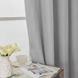 1 x RAW Customer Returns Ystyle Interior Curtains 2 Pieces 140x260 CM, Living Room Bedroom Curtains, Modern Curtains for Living Room Home Window, Semi Elegant Sheer Voile Curtains with Rings, Gray - RRP €29.74