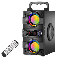 1 x RAW Customer Returns 40W 60W Peak Portable Bluetooth Speakers with Subwoofer Rich Bass Wireless Stereo Boombox with LED Lights Outdoor Home Party Speakers Support FM Radio Remote Control AUX EQ - RRP €49.88