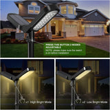 2 x Brand New Moray solar lights for outside, solar spotlights outside, solar lights garden with 48 LEDs, solar lights for outside IP67 waterproof, LED solar lights garden with 2 brightness levels cold white, 1 pack - RRP €50.4