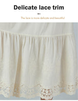 1 x RAW Customer Returns BEAUTELICATE underskirt women 100 cotton vintage petticoat underskirt long short half skirt with lace embroidery dirndl petticoat Alencon Lace - Beige - 85cm length, L  - RRP €23.99