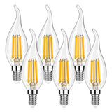 1 x RAW Customer Returns Century Light E14 LED Dimmable Lamp Candle Shape 6W 806 Lumen Vintage Chandelier Light Bulb, 2700K Warm White LED Thread Lamp Filament Replacement for Conventional 60W Bulbs, Glass, Pack of 6 - RRP €21.2