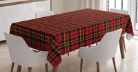 1 x RAW Customer Returns ABAKUHAUS Checked tablecloth, Old Celtic British, easy care, washable, dirt-repellent and with clear colors, high-quality print, 140 x 240 cm, black yellow - RRP €25.16