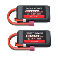 1 x RAW Customer Returns Hilldow M30 RC Battery 2S LiPo Battery 7.4V 120C 1300mAh with Deans T Plug, 2 Pack Hardcase Battery Lipo Battery Rechargeable for RC Airplane UAV Drone FPV - RRP €33.99